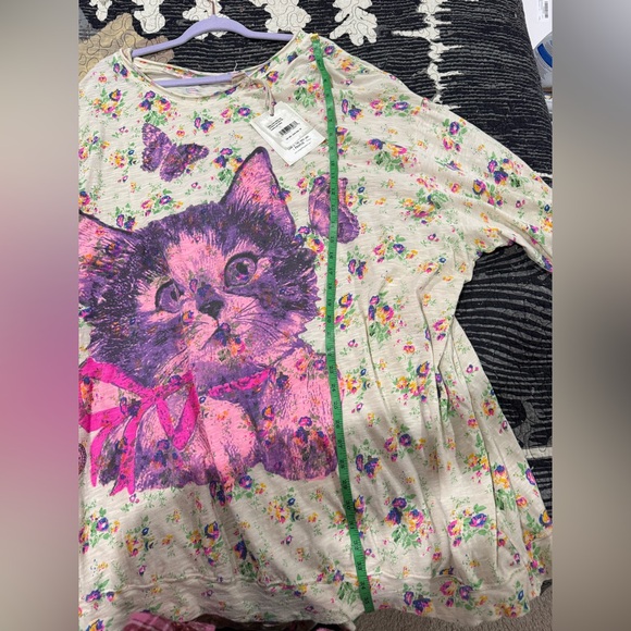 NWT Magnolia Pearl Kitten Francis Pullover cotton jersey top oversized one size - Picture 4 of 6